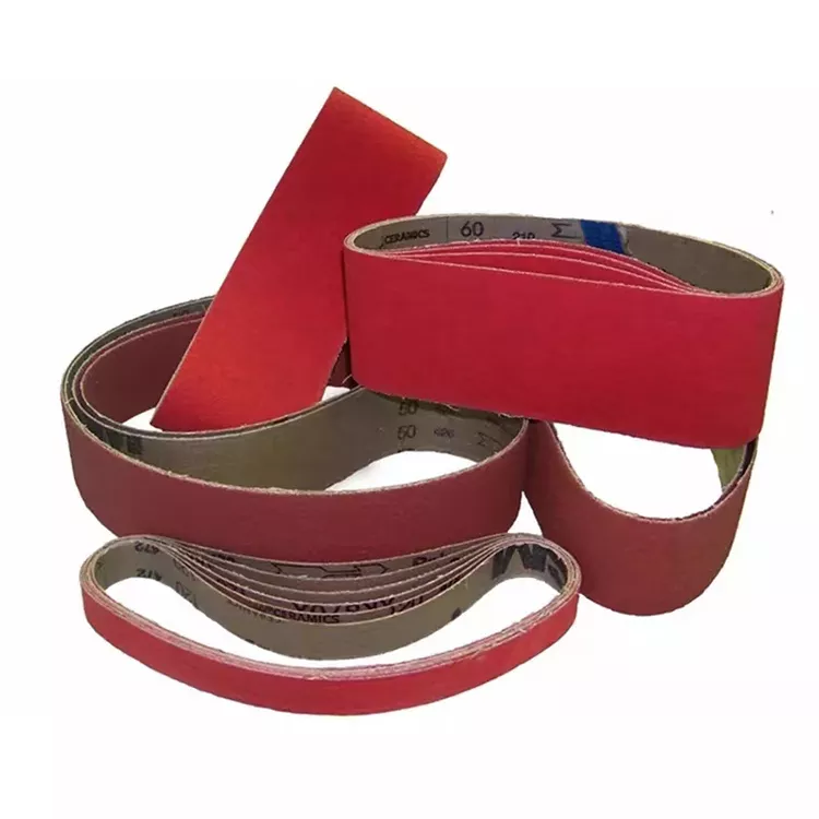 Ceramic sanding belts